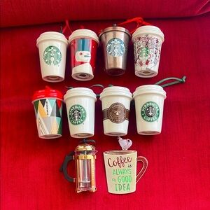 Starbucks Festive Coffee Cup Ornament Collection